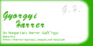 gyorgyi harrer business card